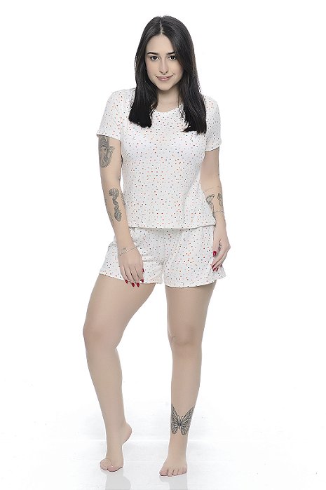 Shortdoll bola manga feminino verão ref 004