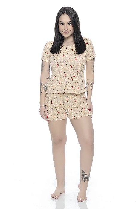 Shortdoll tucano manga feminino verão ref 004