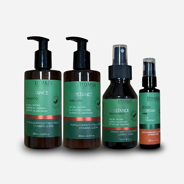 KIT RESISTANCE - SHAMPOO/MÁSCARA/TÔNICO/ SÉRUM- ( 4 PRODUTOS )