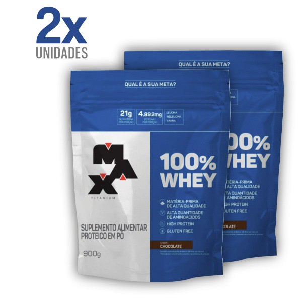 COMBO - 2X 100% Whey (Refil) - 900G | Max Titanium