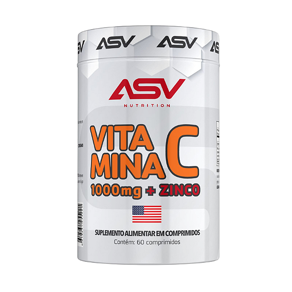 Vitamina C 1000mg + Zinco (60 comp) | ASV Nutrition
