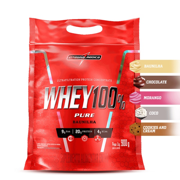 Whey 100% Pure Concentrado - 900 g (Refil) | Integralmedica