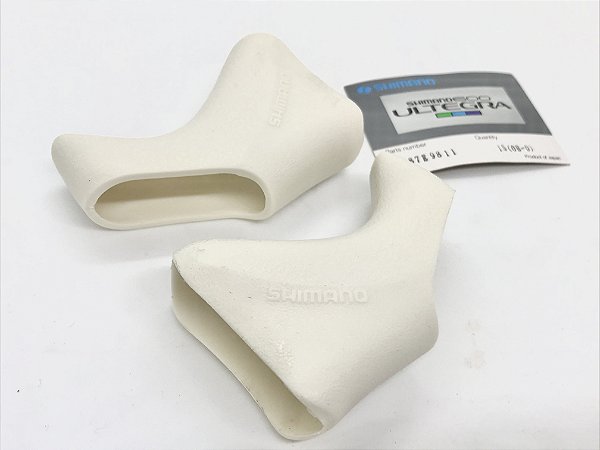 Par de capas de manetes Shimano 600 Ultegra Bl-6401 brancas