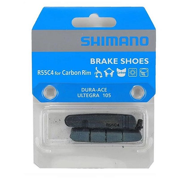 Refil para Sapata de Freio Shimano R55C4 105 / Ultegra / Dura-Ace para aro de carbono