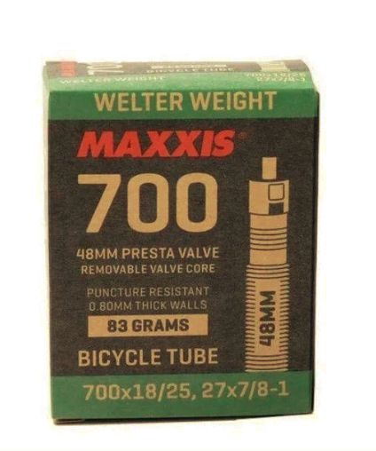 Câmara Maxxis Welter Weight 700x18/25C F/V bico fino 48 mm