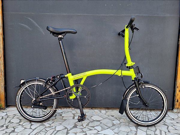 Bicicleta Brompton Black Edition S2L Lime Green - Mostruário - Ciclo Urbano  Bicicletas