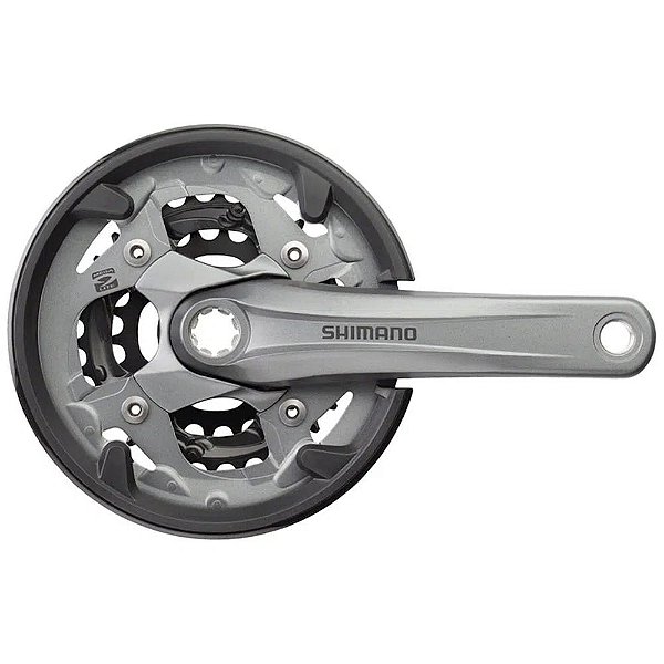 Pedivela Shimano Alivio FC-M4000 9v 40/30/22 dentes 175mm octalink com protetor de corrente