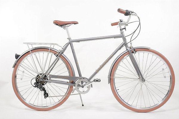 Bicicleta Studio Vila Matilde tubo alto cinza - 55 cm