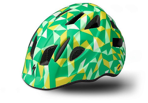 Capacete Specialized Mio Mips verde/amarelo/branco - Tam. Bebês 46 - 51 cm