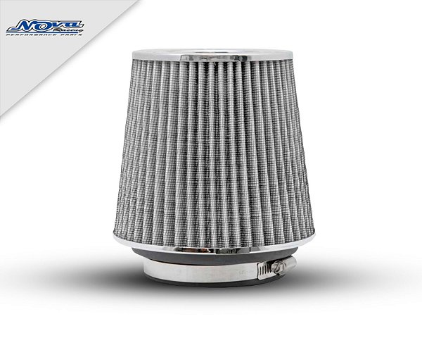 FILTRO DE AR K&N CÔNICO UNIVERSAL DUPLO FLUXO BRANCO