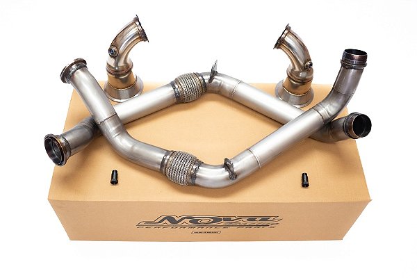 DOWNPIPE PORSCHE PANAMERA TURBO 4.0 V8 INOX 304 409 Ø 4 Ø 3