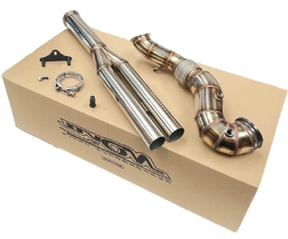 DOWNPIPE AUDI RS3 TTRS RSQ3 400CV 2017 EM DIANTE INOX 304 Ø4" X Ø 3"