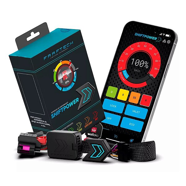 Shiftpower Chip de Acelerador com Modo Dynamic/Sport/Super Sport/Race com Bluetooth e App