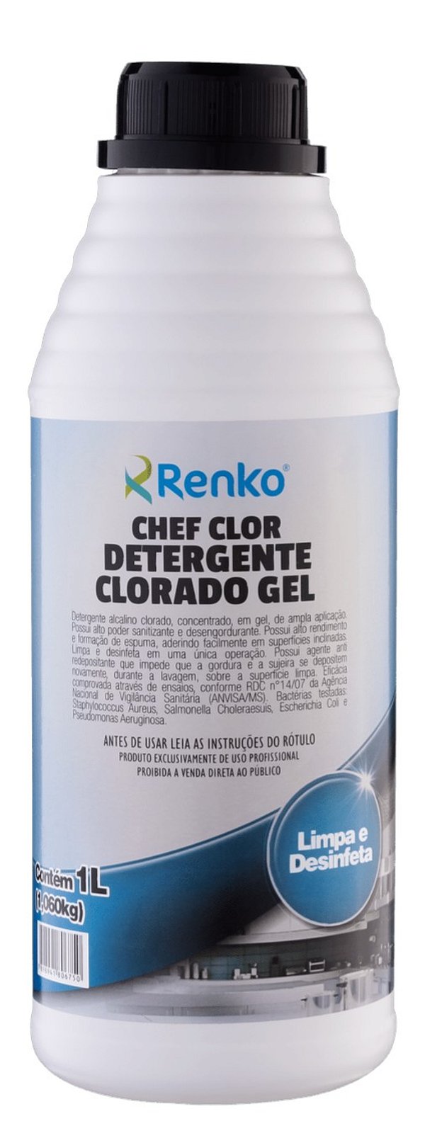 Chef Clor Renko  Detergente em gel clorado 1L