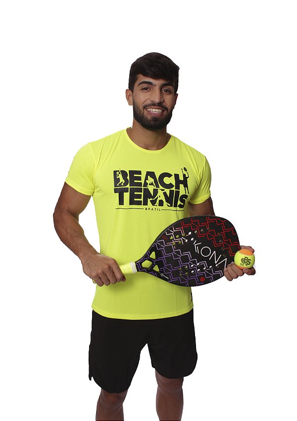 Camiseta Beach Tennis Amarelo neon