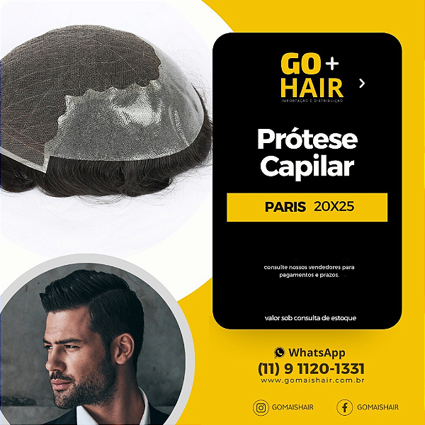 Prótese Capilar modelo Paris #1 ( preto )