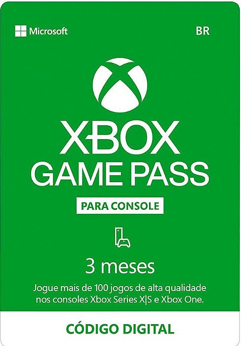 Comprar Cartão Xbox Game Pass 3 Meses [Promocional]