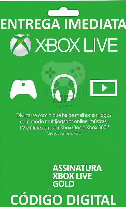 CARTÃO XBOX LIVE BRASIL - UP GAMES ONLINE