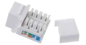 Conector RJ45 Fêmea (Keystone) Cat6 90° - K6-31OEM-90