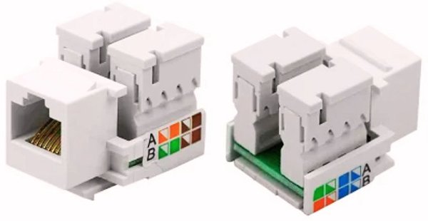EK6-51W - Conector RJ45 Fêmea (Keystone) Cat6