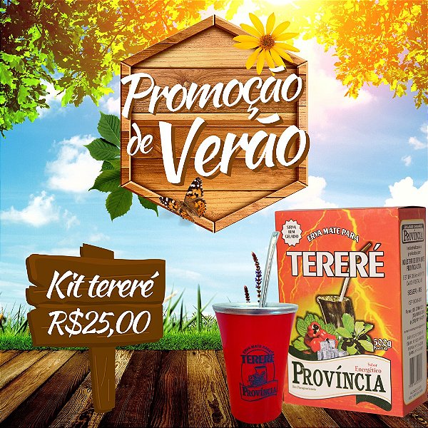 Kit Tereré Província Erva-Mate+Cuia+Bomba.