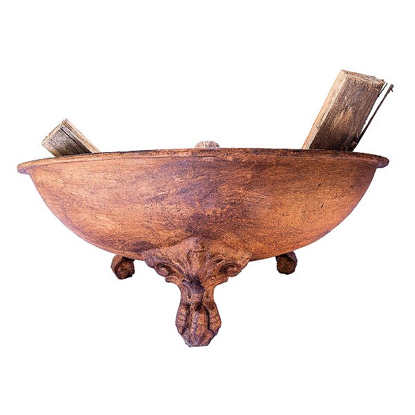 LENHEIRO CANELA 85CM LAREIRA EXTERNA FERRO FUNDIDO PRONTO ARTES