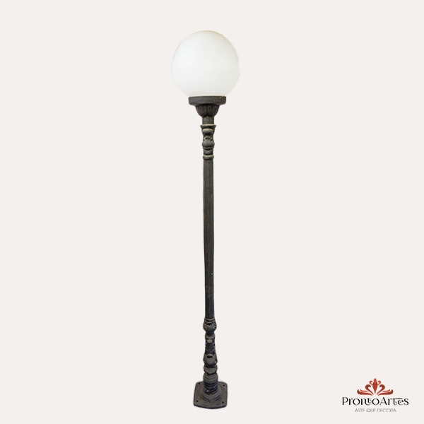 Poste de jardim minha casa iluminação ferro fundido pronto artes