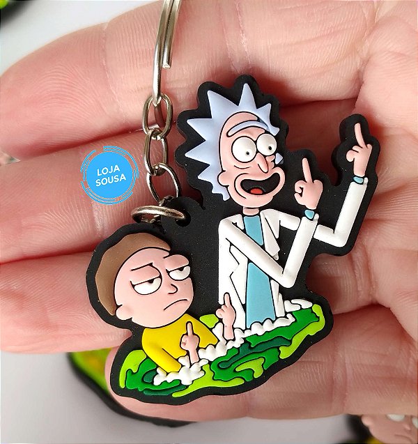 Chaveiro Emborrachado Rick and Morty