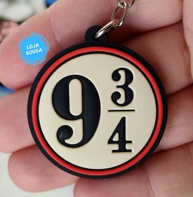 Chaveiro Emborrachado Harry Potter 9 3/4