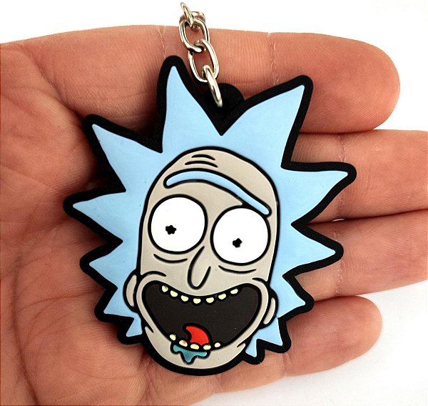Chaveiro Emborrachado Rosto Rick