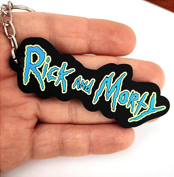 Chaveiro Emborrachado Logo Rick Morty