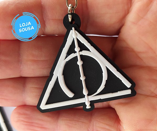 Chaveiro Emborrachado Harry Potter Relíquias da Morte