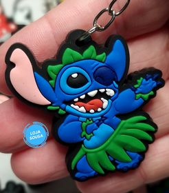 Chaveiro Emborrachado Stitch Havaí