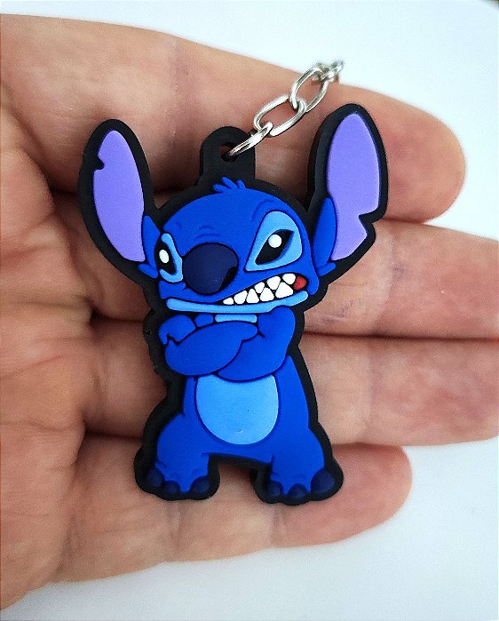 Chaveiro Emborrachado Stitch Bravo