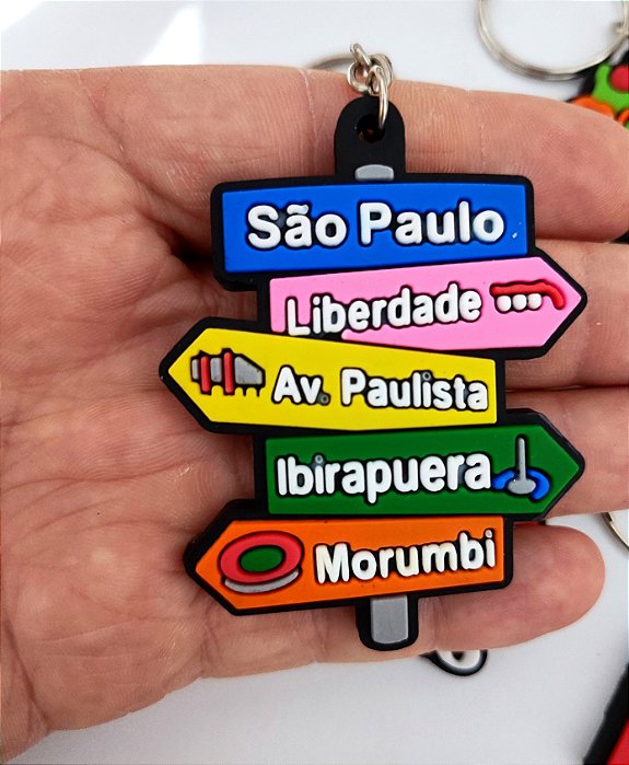 Chaveiro Emborrachado Pontos Turísticos Placas SP