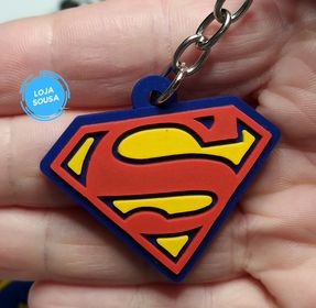 Chaveiro Emborrachado Símbolo Super Man