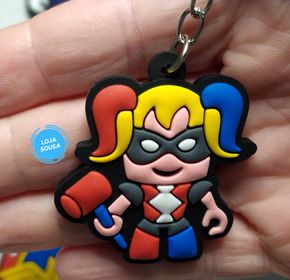 Chaveiro Emborrachado Lego Arlequina