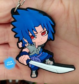 Chaveiro Emborrachado Naruto Sasuke Espada
