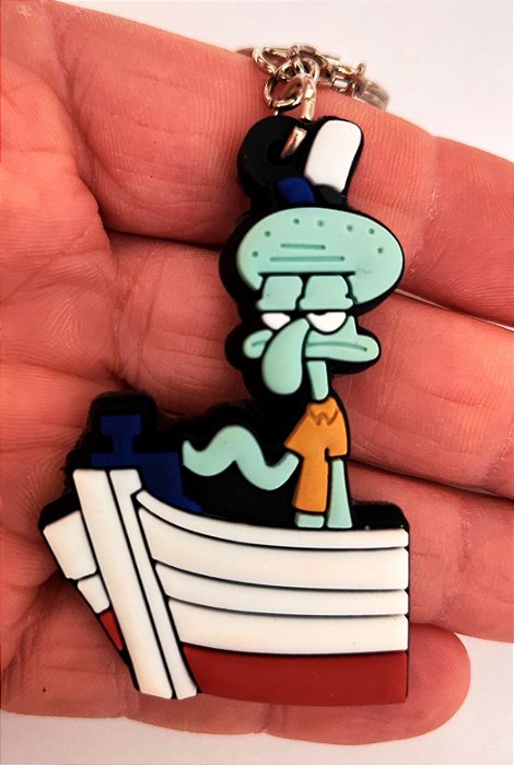 Chaveiro Emborrachado Bob Esponja Lula Molusco