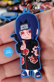 Chaveiro Emborrachado Naruto Itachi Azul