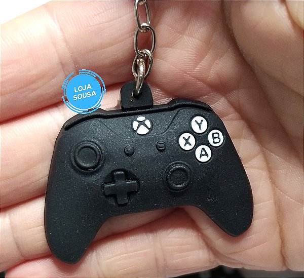 Chaveiro Emborrachado Controle Xbox Preto