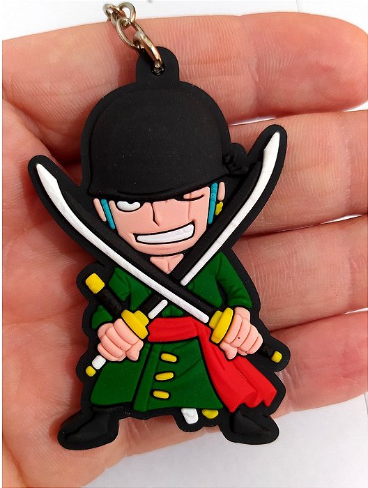 Chaveiro Emborrachado One Piece Zoro Bandana