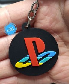 Chaveiro Emborrachado Logo Playstation