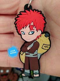 Chaveiro Emborrachado Naruto Gaara