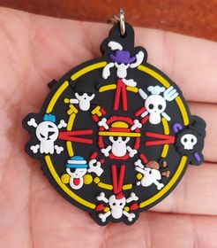 Chaveiro Emborrachado One Piece Tripulação Mugiwara