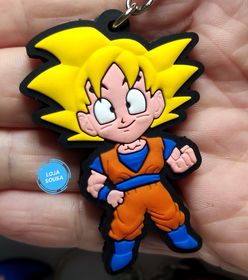 Chaveiro Emborrachado Dragon Ball Z Goku Super Sayajin