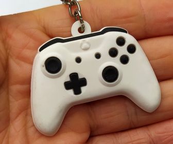 Chaveiro Emborrachado Controle Xbox Branco