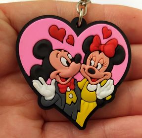Chaveiro Emborrachado Mickey e Minie