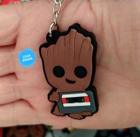 Chaveiro Emborrachado Baby Groot