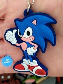 Chaveiro Emborrachado Sonic